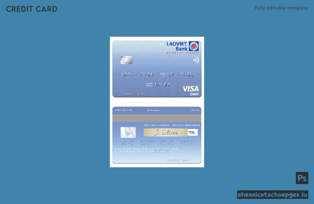 Beispielvorschau der Laos Lao-Viet Bank Visa-Debitkarte